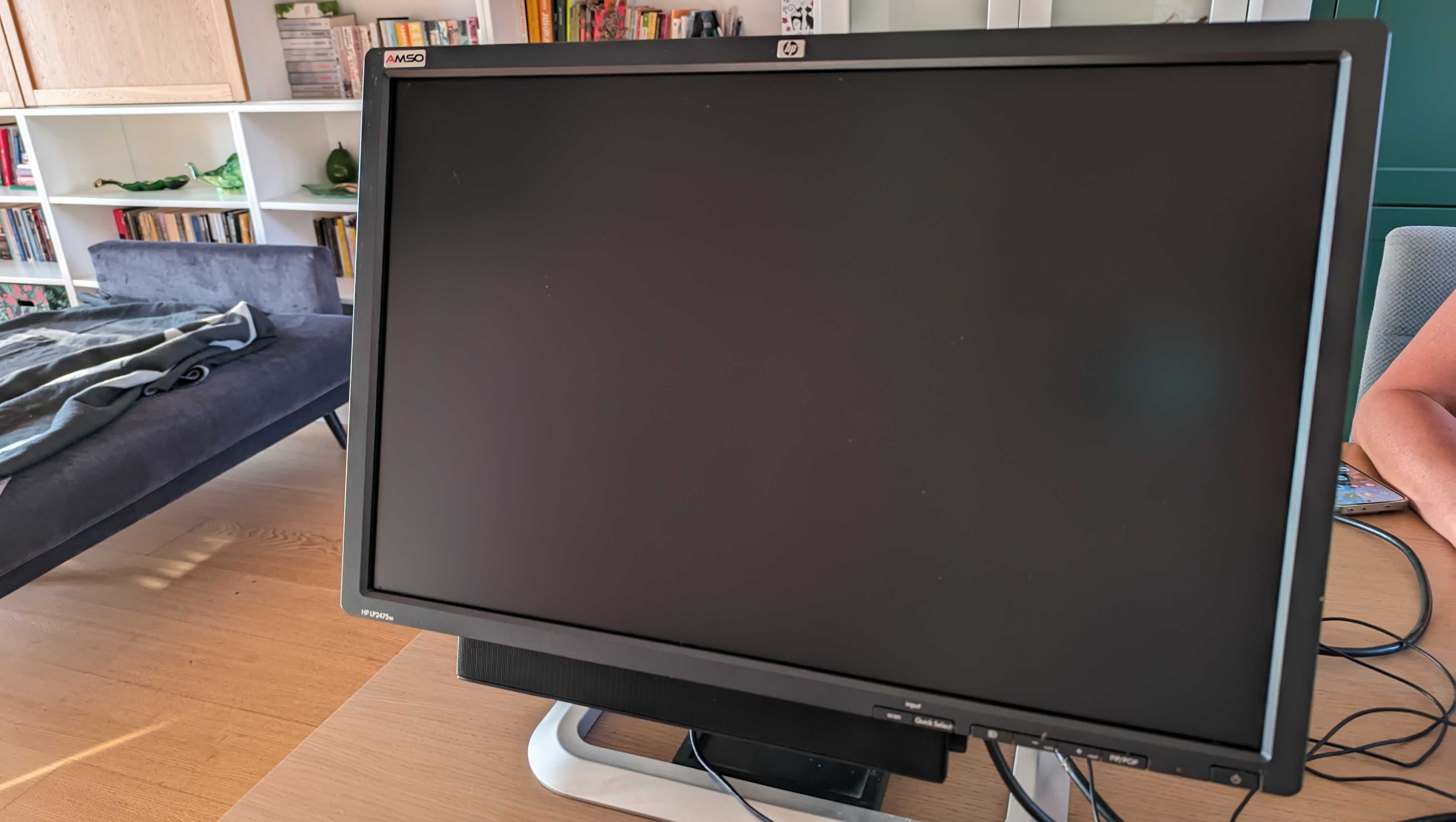 Monitor "24" IPS HP LP2475w do foto i video + HP LCD Speaker Bar OP-09