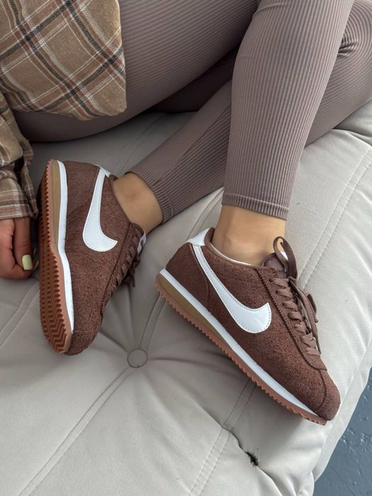 БЕЗ ПЕРЕДОПЛАТ‼️ Жіночі кросівки Nike Cortez white Brown найк кортез
