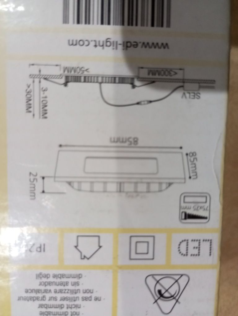 Oprawa oświetleniowa schodowa Edi Light 2.7W 300lm  7,5 cm