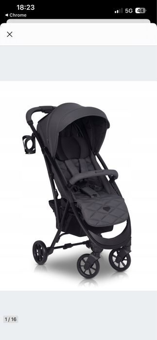 EURO-CART Wózek spacerowy VOLT Black Edition