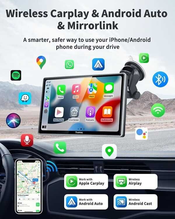 CarPlay Android auto Trumsey T716 авто медіаплеєр