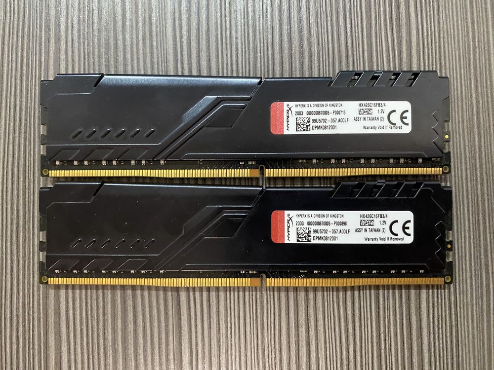 Kingston DDR4 2666 Mhz (2x4) Hyperx Fury 8 Gb