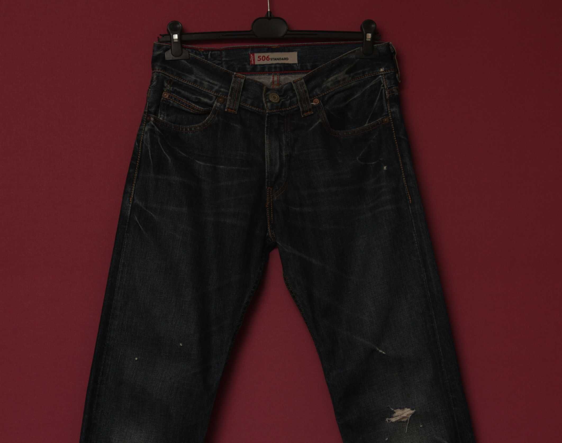 Levis Red Tab 506  31x34 джинсы с заводскими потертостями