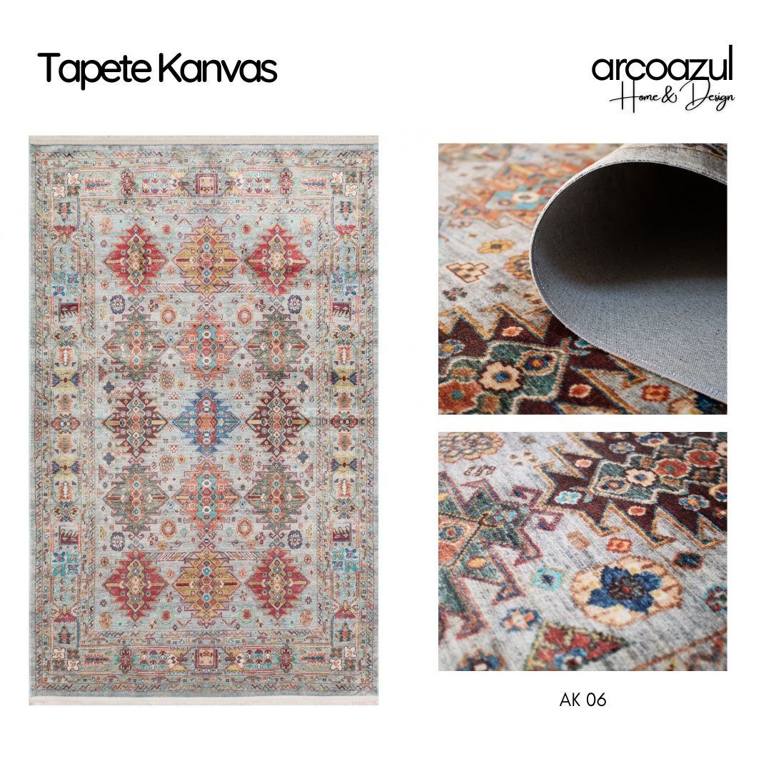 Tapete Oriental Kanvas - 3 modelos - Várias medidas By Arcoazul