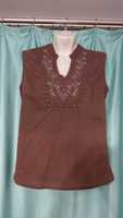 Красивая летняя блуза блузка для беременных вышиванка кофта 44 46 M