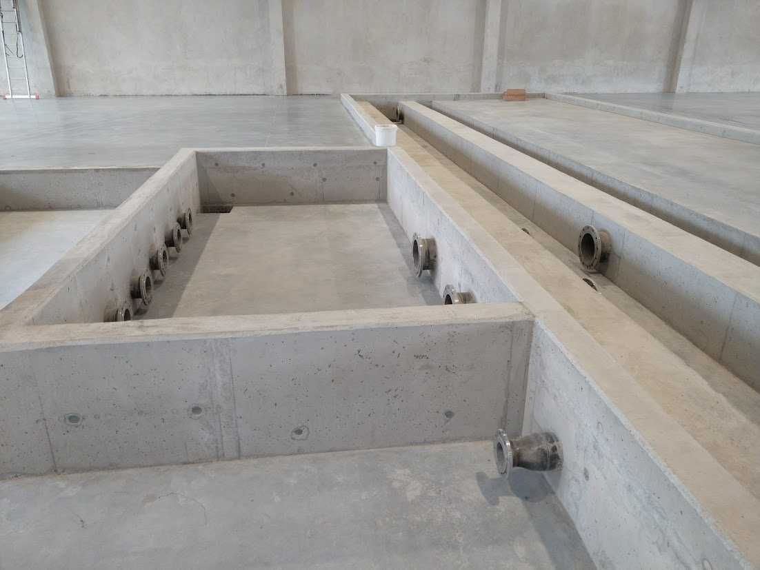 Fundamenty technologiczne, płyty, stopy, kanały