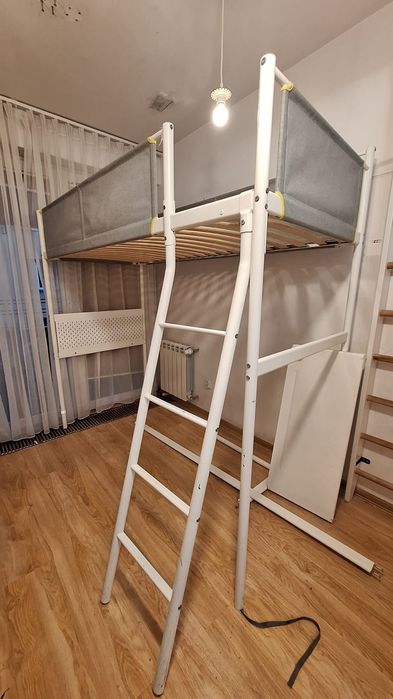 Łóżko na antresoli ikea vitval 90x200 z blatem "piętrowe"
