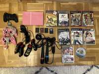 PlayStation 2 pink + gry i akcesoria
