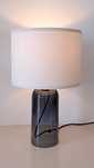 IKEA TONVIS Lampa stołowa szklana z materiałowym kloszem, nowa