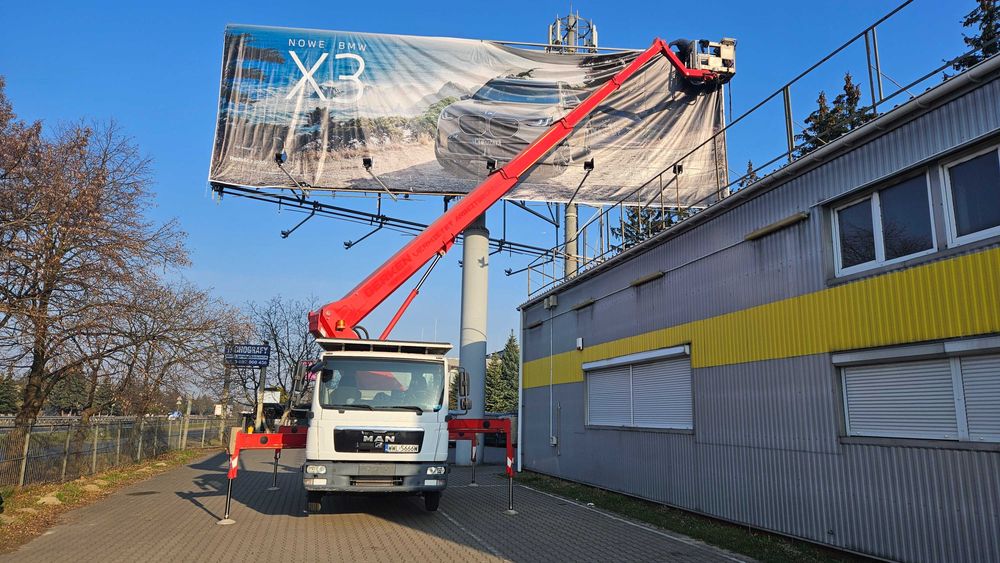 Podnośnik koszowy 18m 22m 30 metrów Zwyżka Wynajem Warszawa i okolice