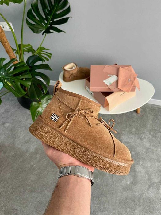 Жіночі зимові черевики MIU MIU Winter Boot Chestnut (коричневі) 1784