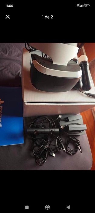 PSVR + 2 comandos move + câmera + adaptador PS5