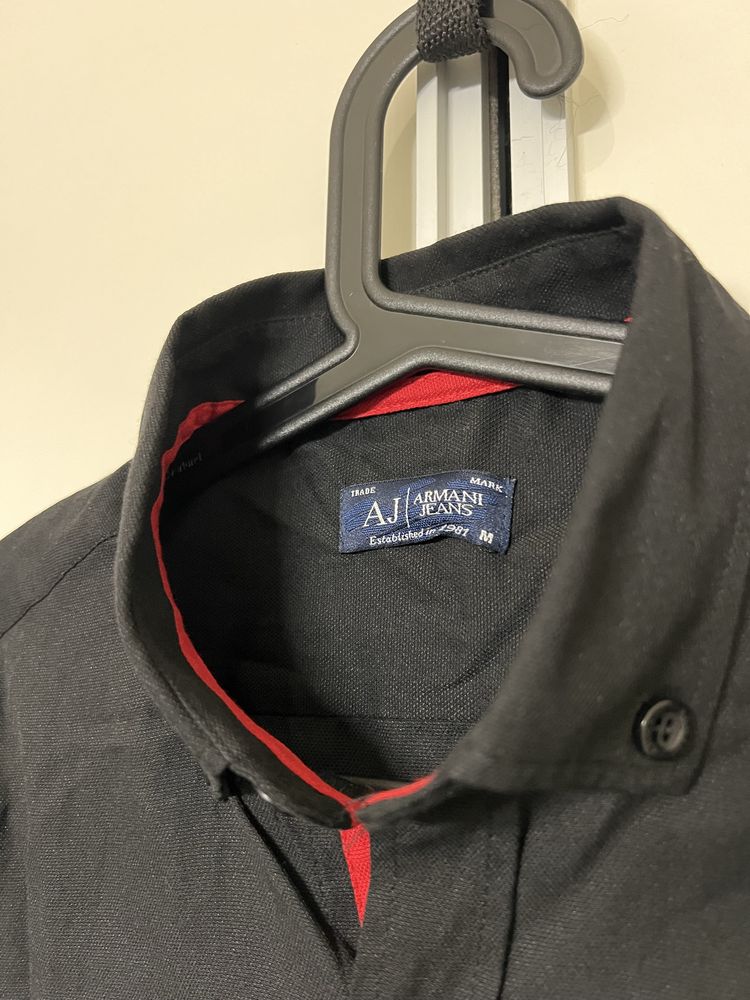 Czarna koszula męska Armani Jeans - Rozmiar M - Stan idealny!