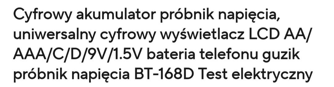 Próbnik bateri napięcia