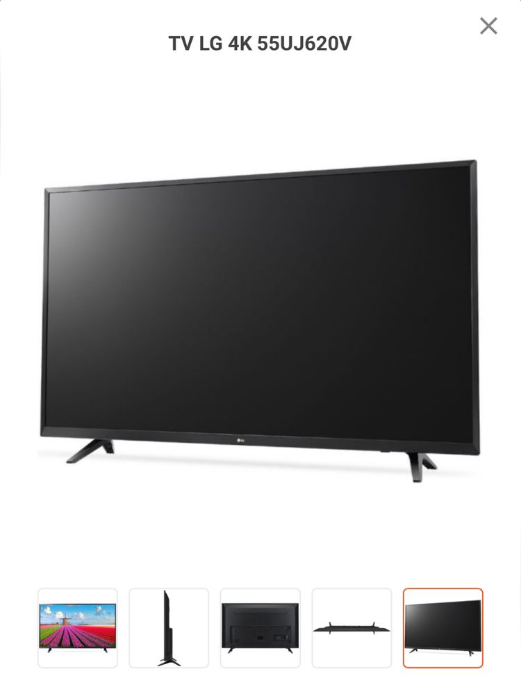 Smart TV LG 55” modelo 55UJ620V