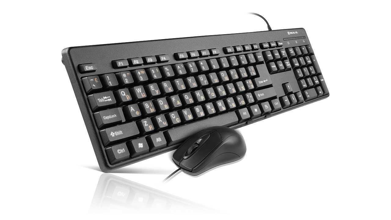 Клавіатура та миша комплект новий REAL-EL Standard 503 Kit