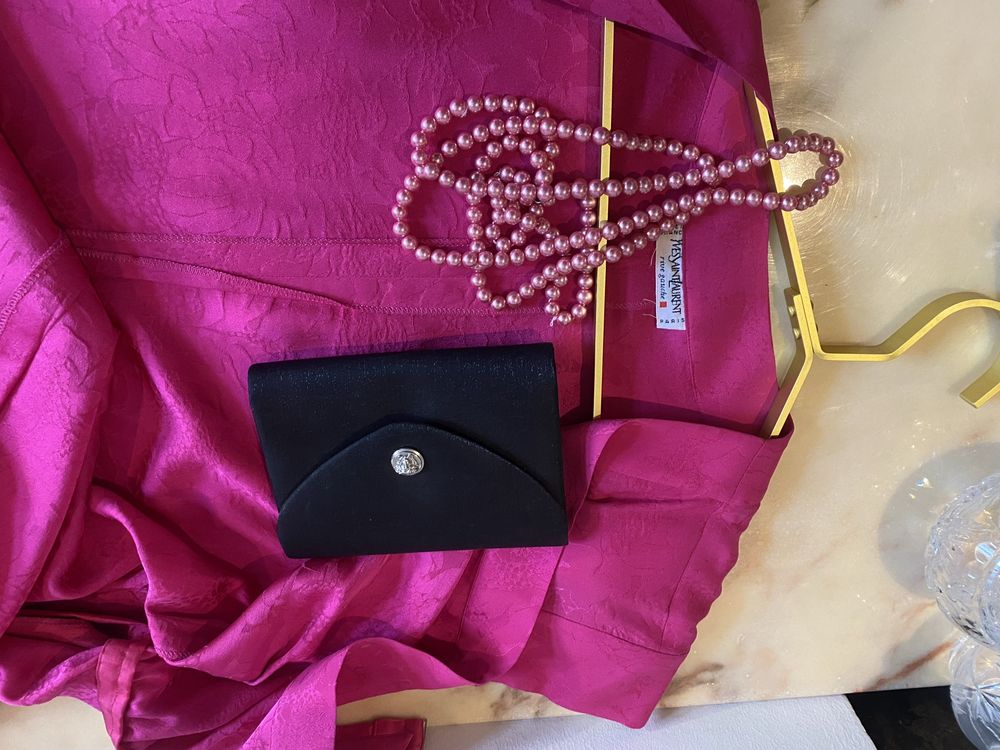Sukienka z jedwabiu Ives Saint laurent/ vintage