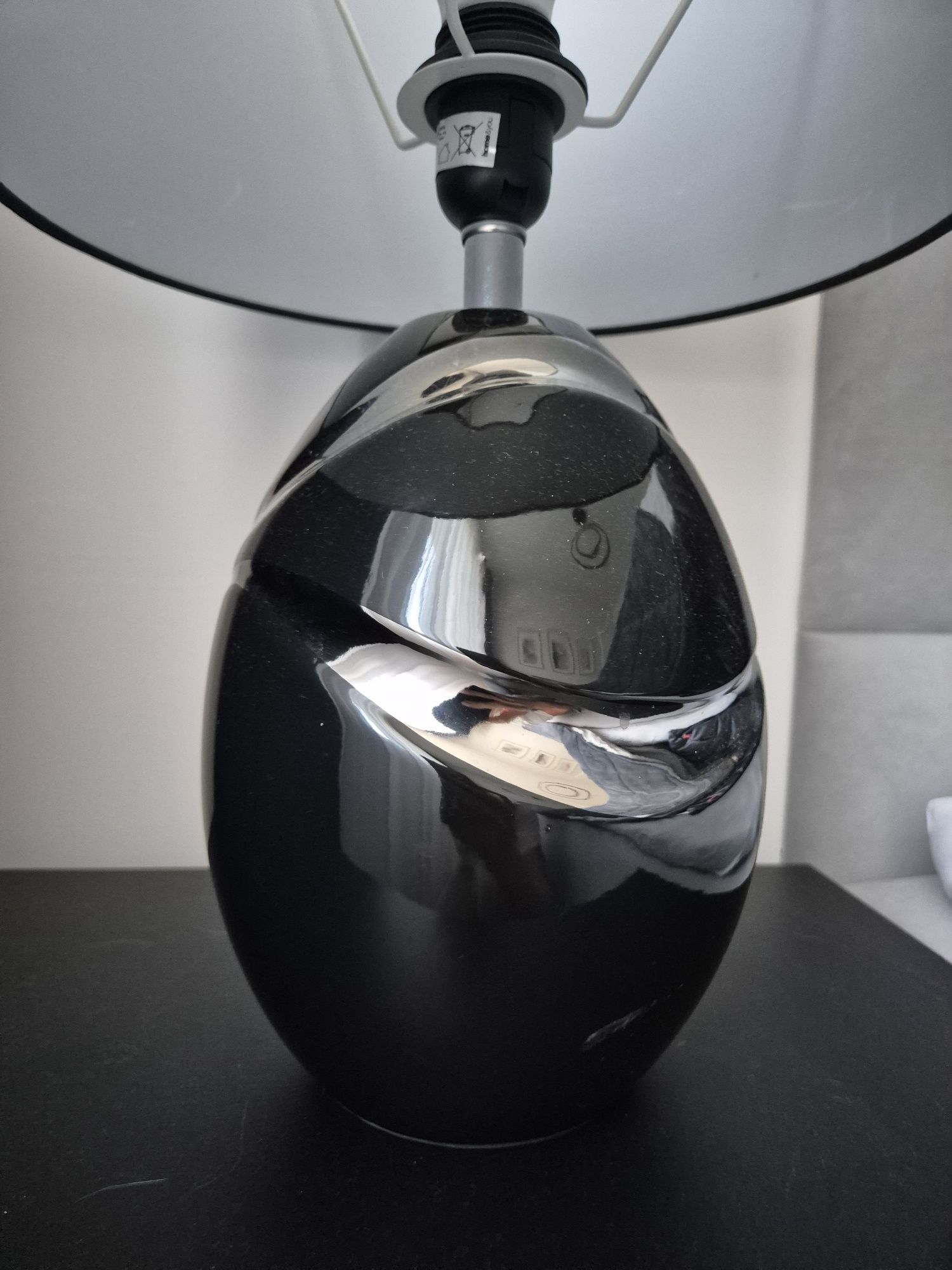 Lampa czarna ze srebrnym