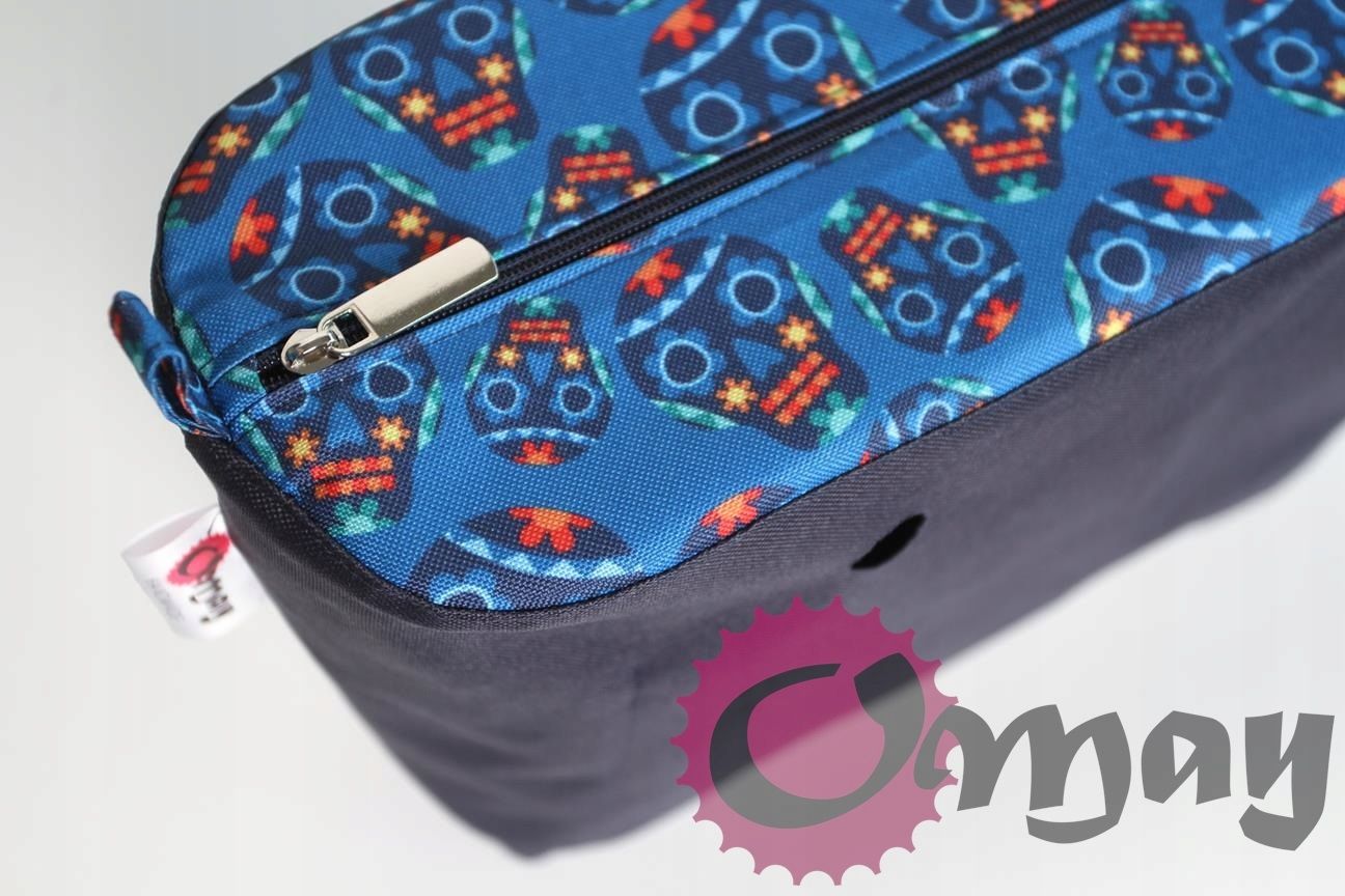 organizer OBAG STANDARD boho czachy granat 2 kieszenie wkład oMay