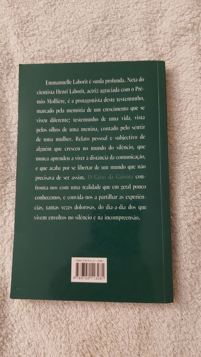 Livro "O Grito da Gaivota", por Emmanuelle Laborit