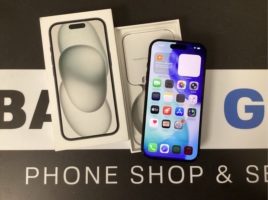 Sklep ladny Apple Iphone 15 128gb black bateria 88%