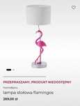 Lampa nocna w kształcie flaminga