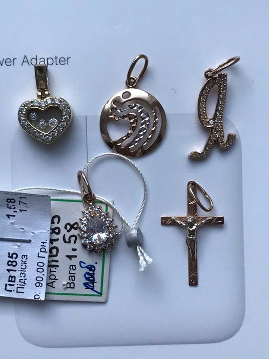 Золотой кулон подвеска золото 585 проба подвес підвіс підвісок розовое