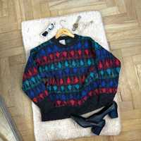 unikatowy wełniany sweter na teraz oversize 25%moher vintage y2k 90s