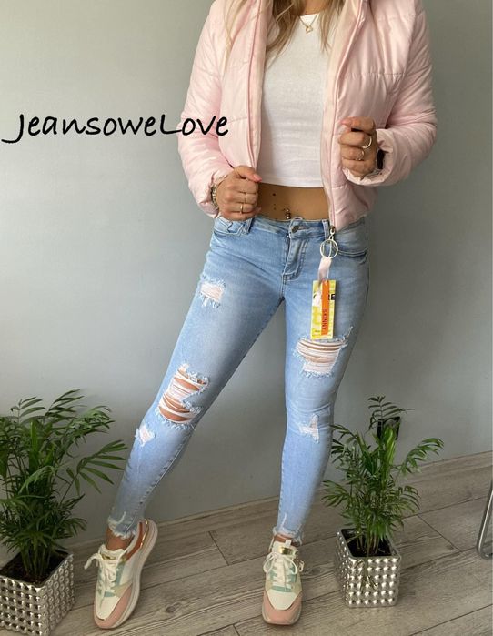 Spodnie z przetarciami m sara xl