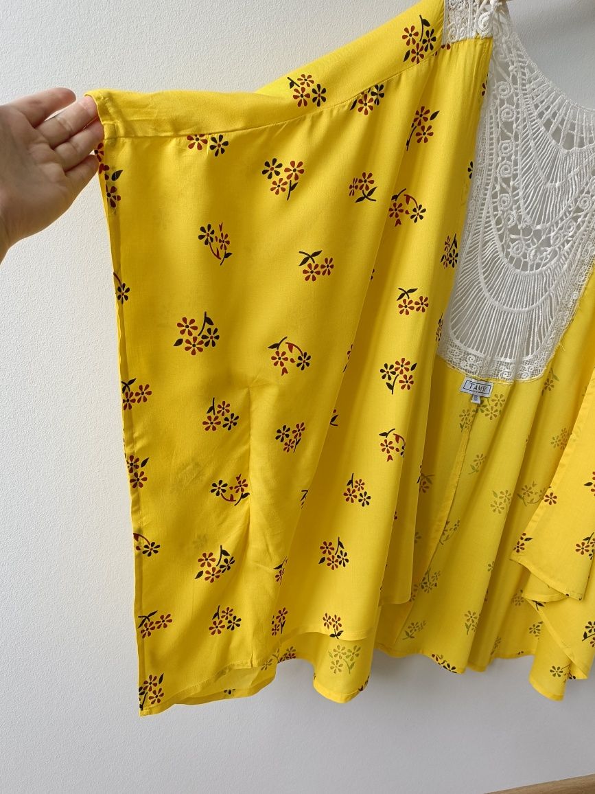 Narzutka damska plażowa na kostium kąpielowy tunika oversize boho