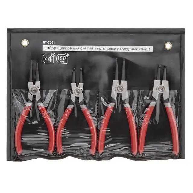 Набiр щипців для стопорних кілець 150мм, 4 шт. INTERTOOL HT-7001
