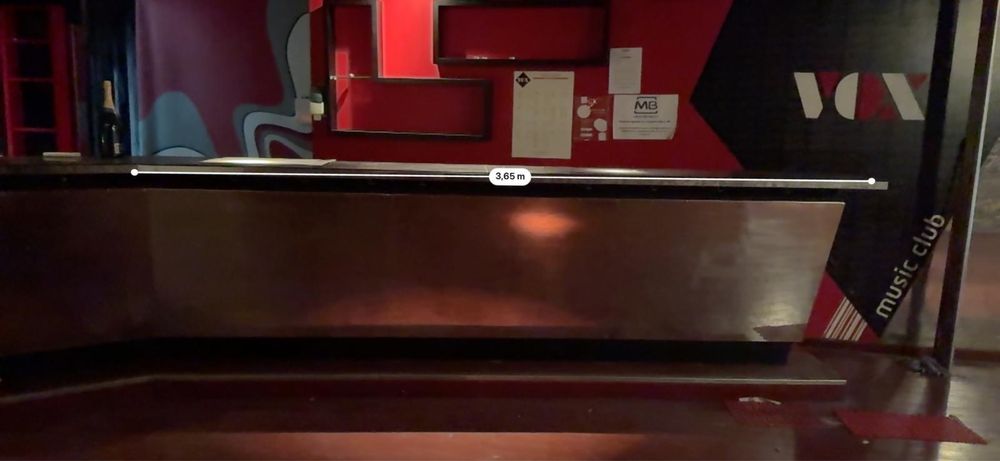 Balcão de Bar Profissional em Metal/Inox – 7,4m