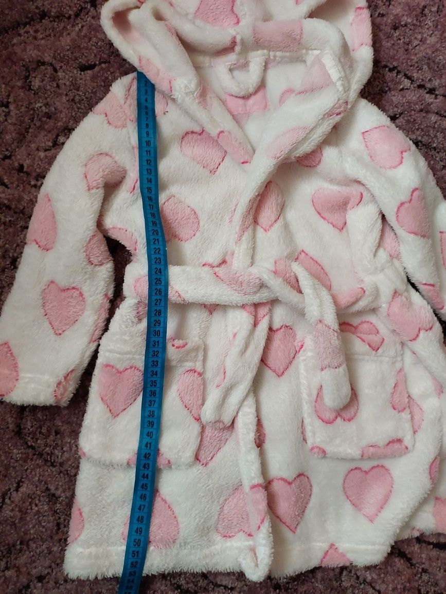 Плюшевий халат для дівчинки 3-4 роки