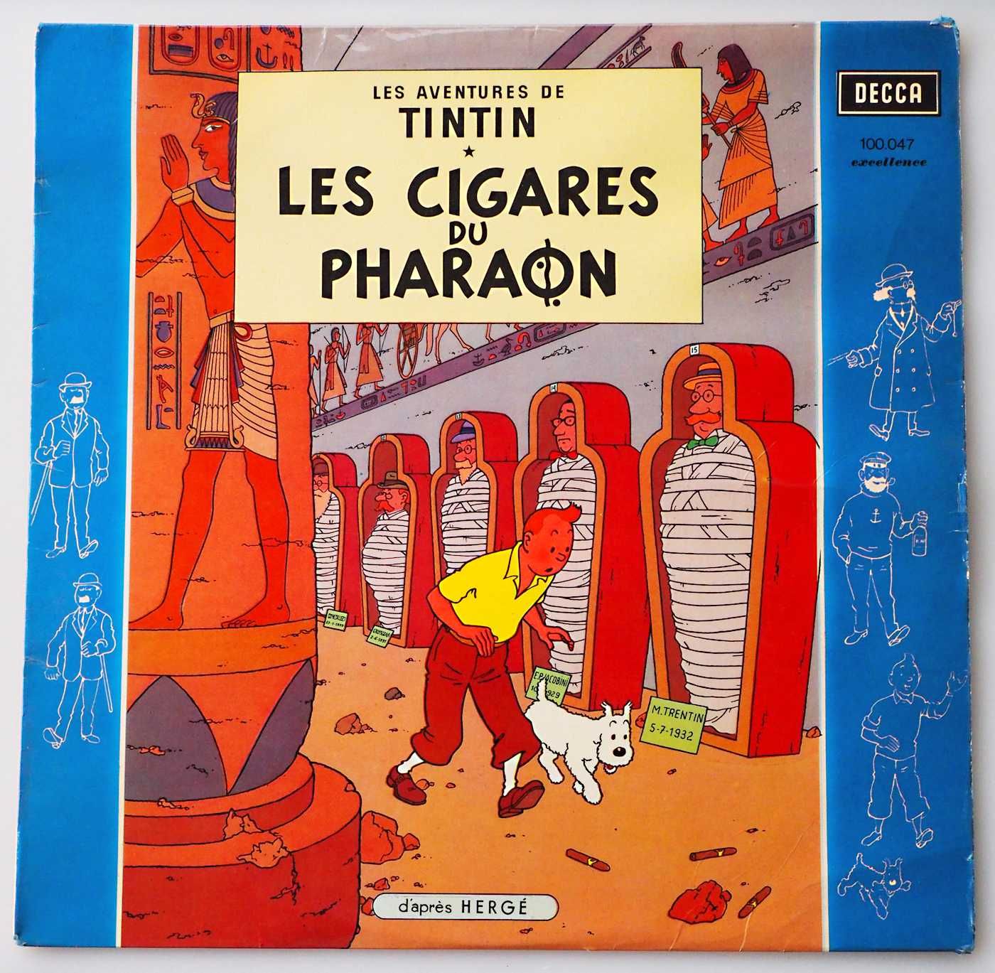 Disco LP Vintage - 1969 - TINTIN: "LES CIGARES DU PHARAON" - Original