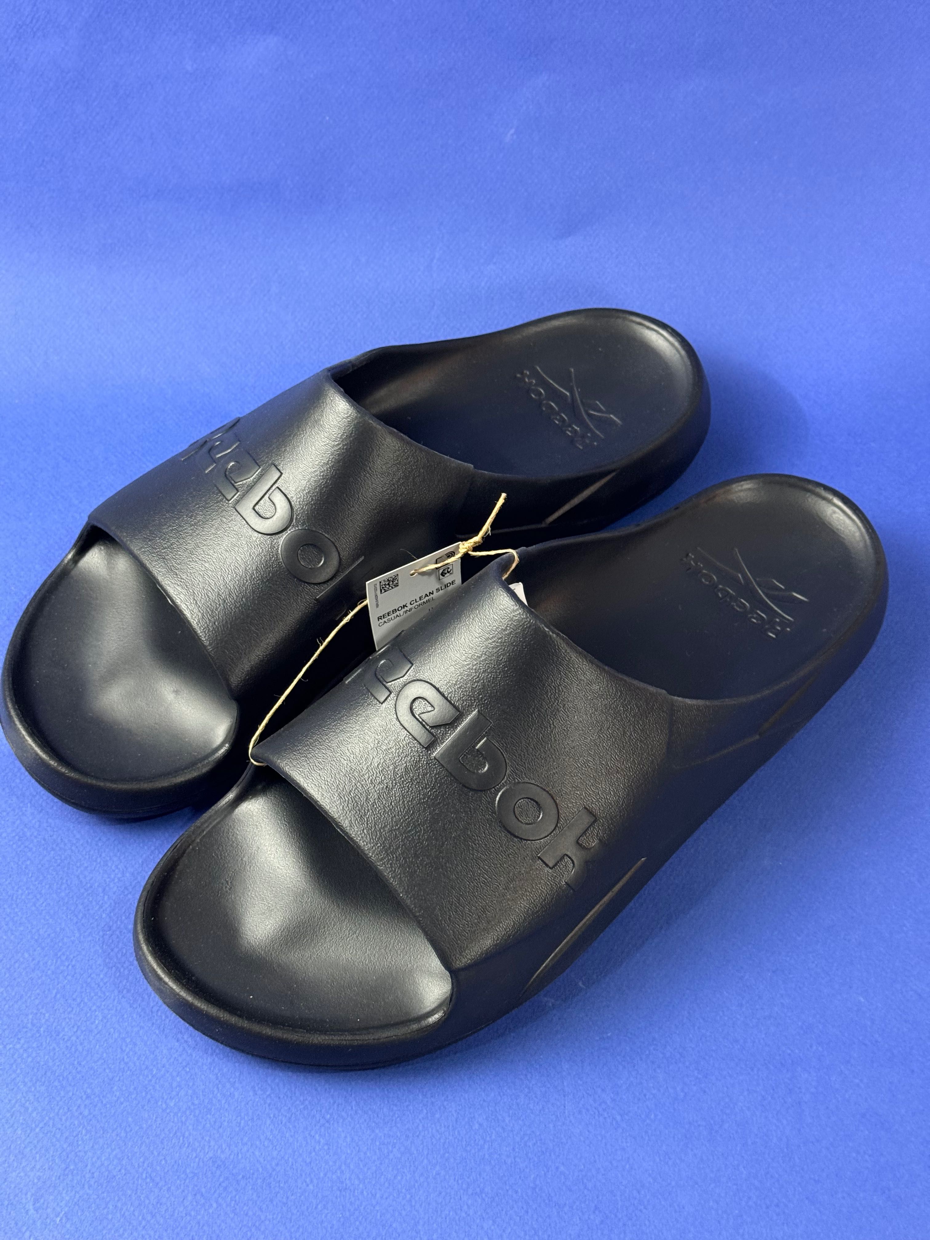 Чоловічі чорні шльопки тапки Reebok Clean Slide 44.5 і 46 розмір