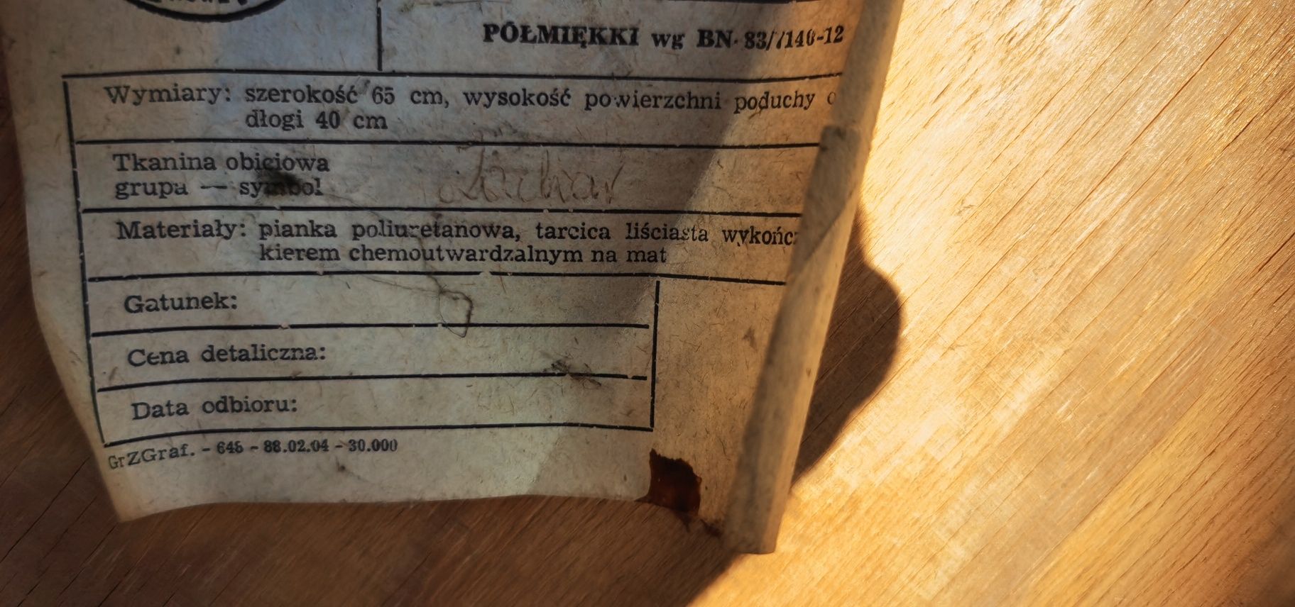 4 Fotele kadet z 1986r