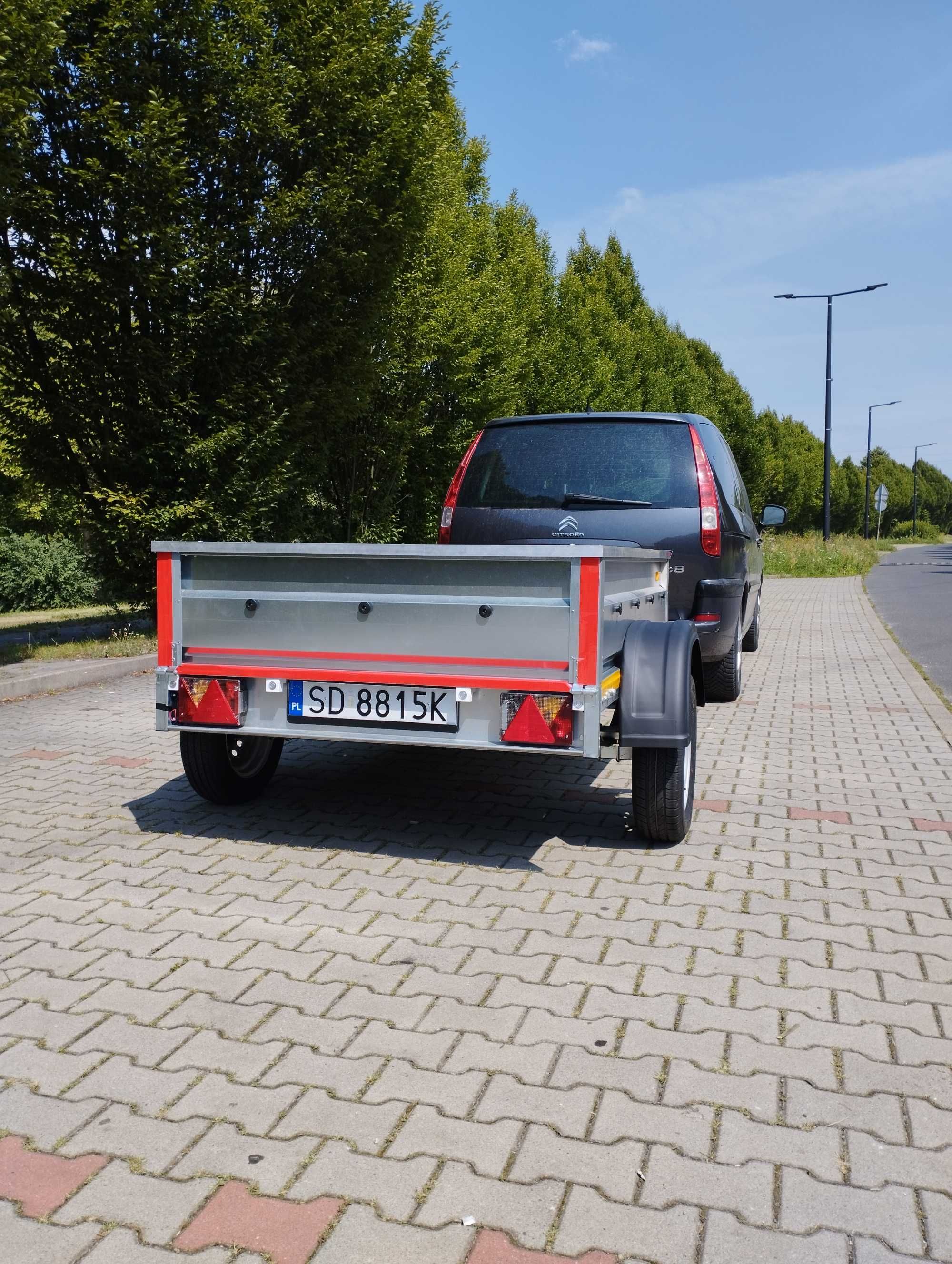 Przyczepka bagażowa boks bagażnik rowerowy box hak wynajem