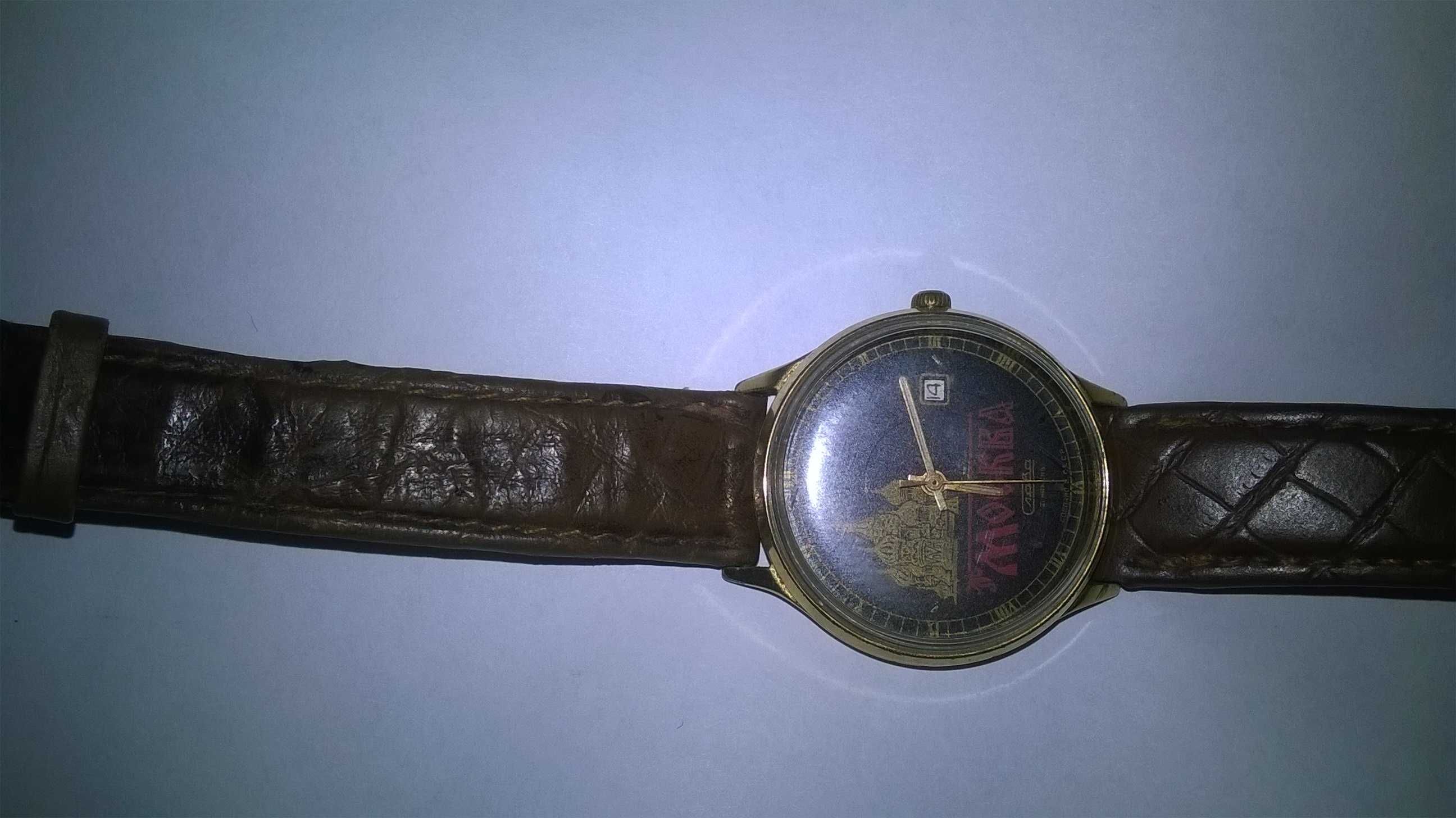 Продам мужские антикварные наручные часы позолоченные "Слава - Москва"