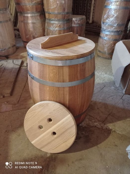 Бочка від 3л і вище, натуральна, екологічна дубова