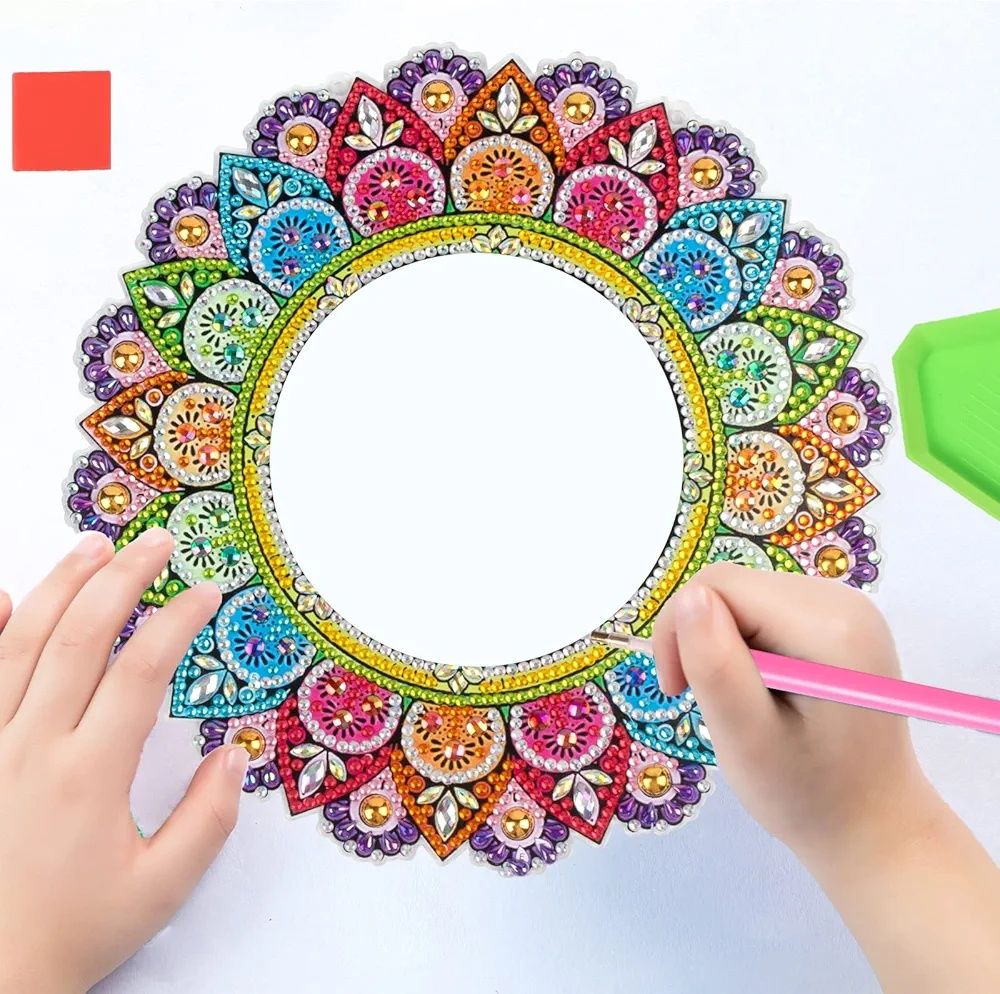 Diamentowe Lusterko mandala do malowania diamentowego