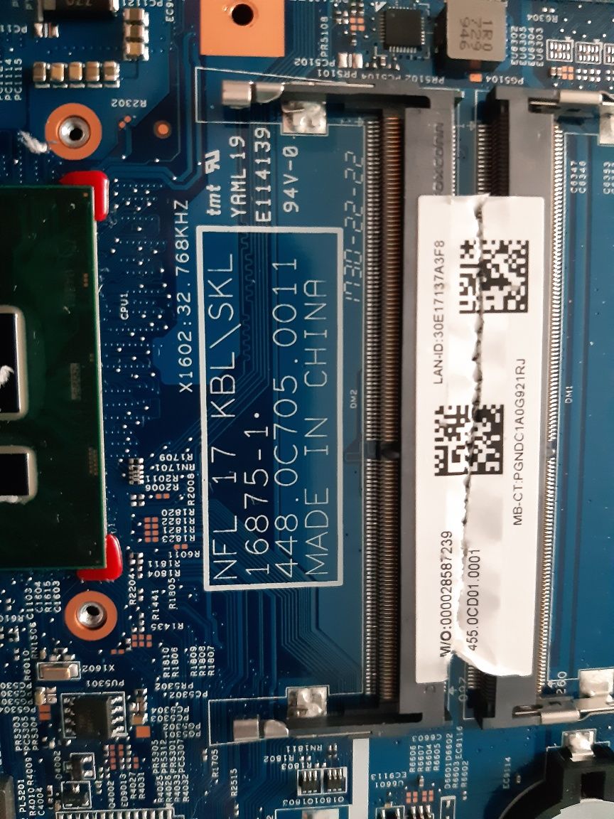 HP 17 Bs sprawna w 100% płyta główna  i3 7 gen, DDR4