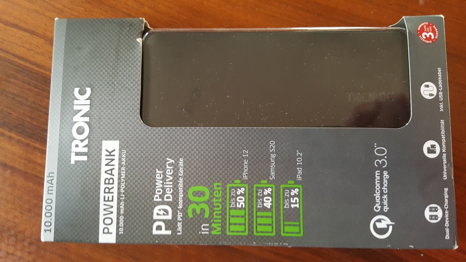 Riverbank TRONIC® Powerbank »TPB10000A2«, 10000 mAh, mit Power Deliver