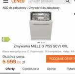 Zmywarka firmy miele do zabudowy 60 z auto dosem