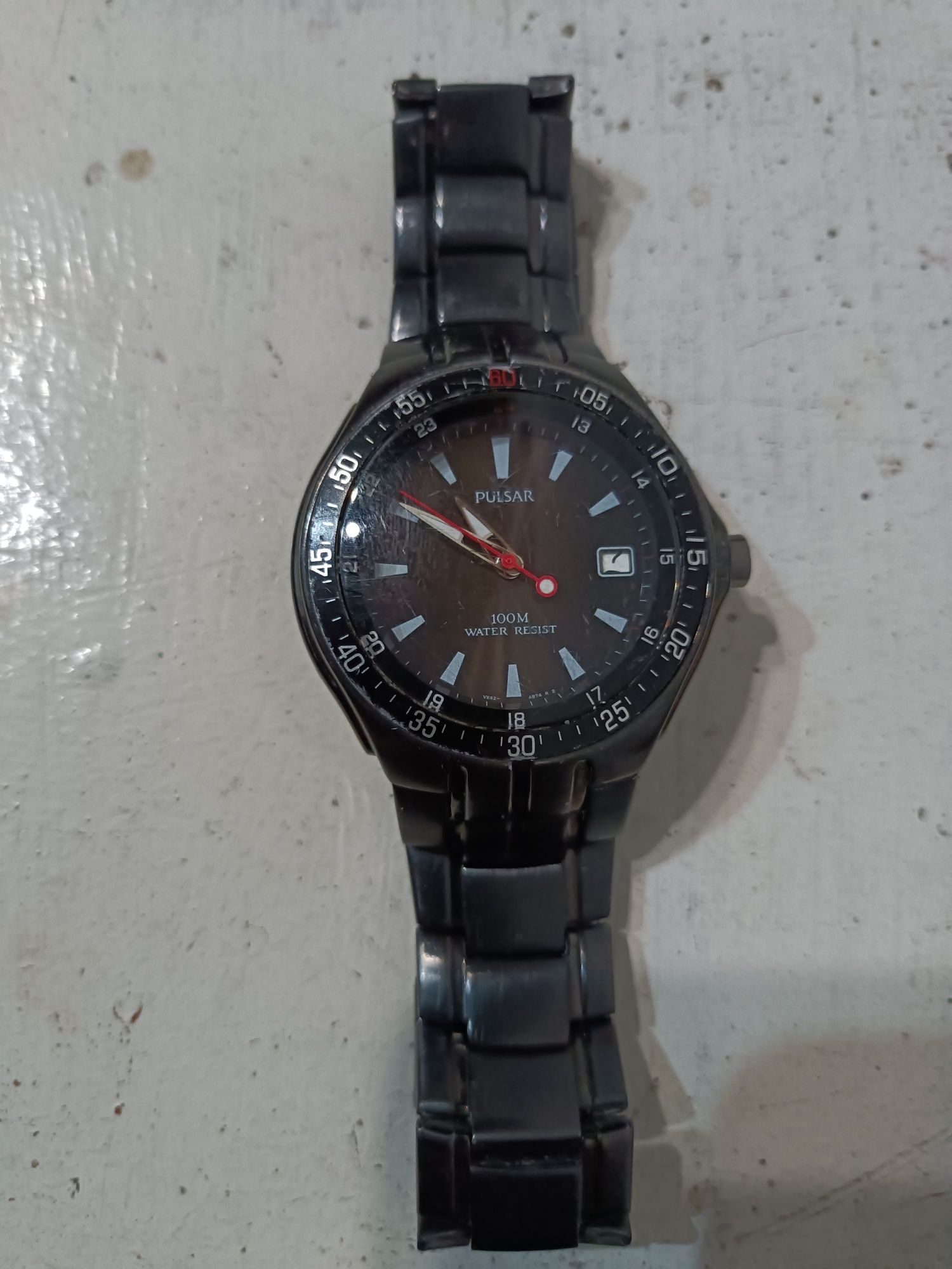 Relógio Pulsar (Seiko) aço inoxidável preto