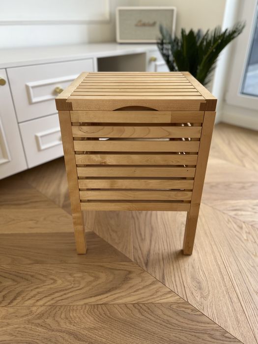 Szafka półka toboret z funkcją przechowywania drewniany z Ikei