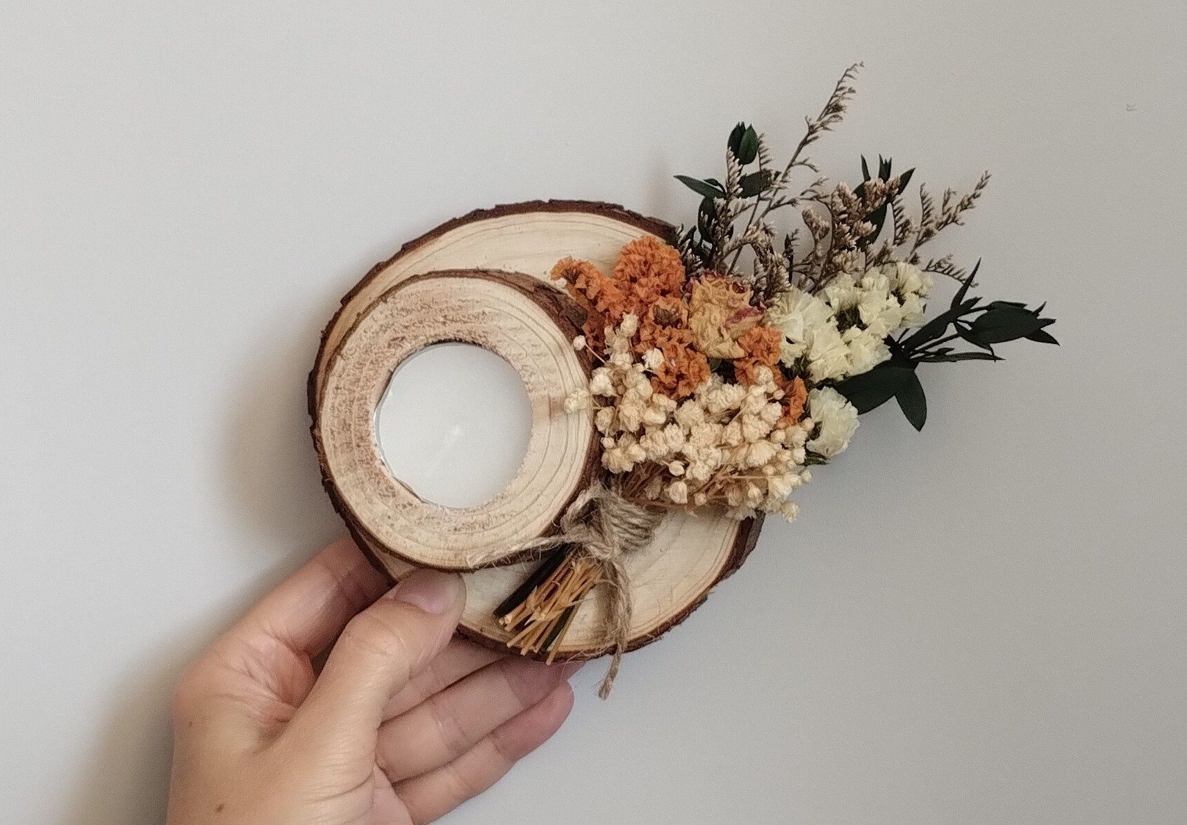 Świecznik drewniany handmade