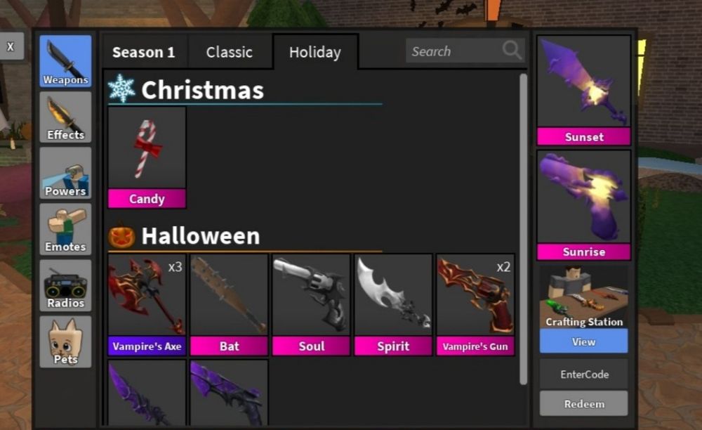 MM2 ножі та мечі — рідкісні скіни Roblox Murder Mystery 2 | Без скаму