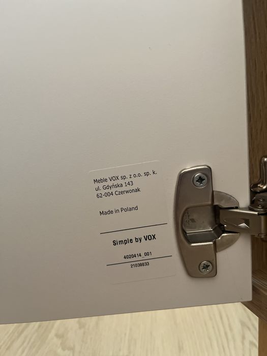 Dwie szafki nocne Vox Simple