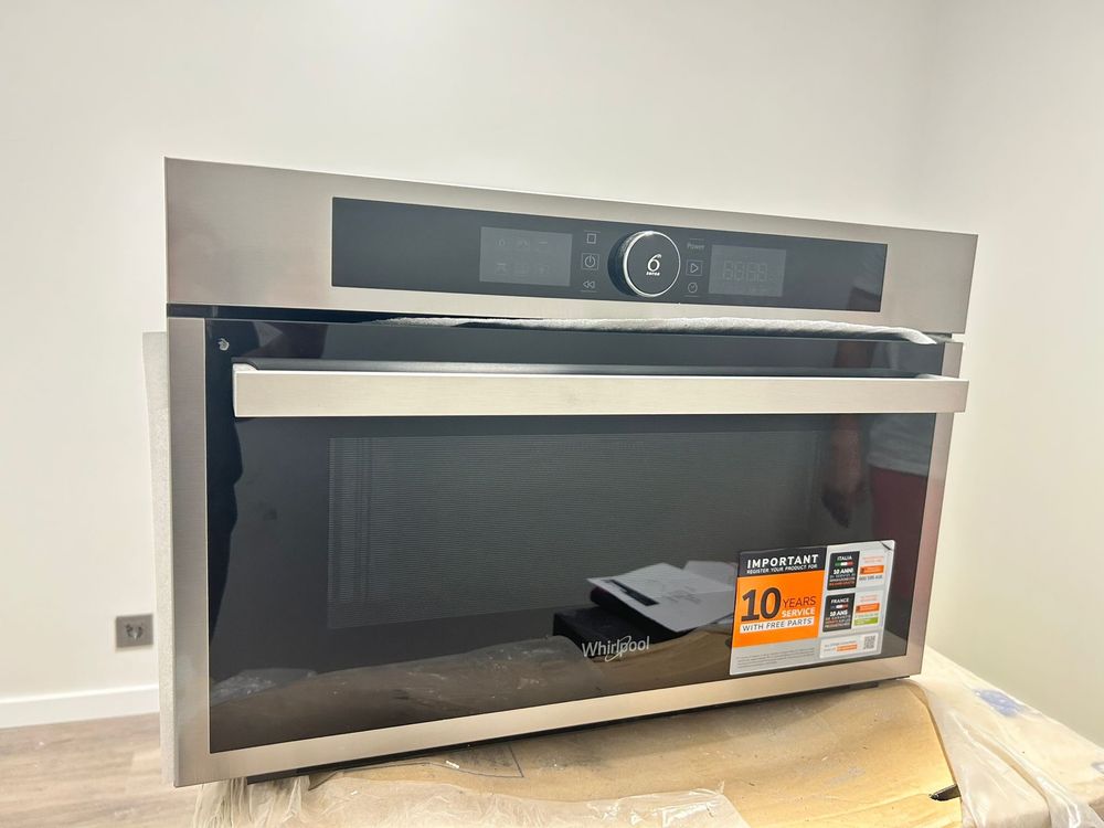 Micro-ondas embutido Whirlpool AMW 731 IX – novo, sem uso