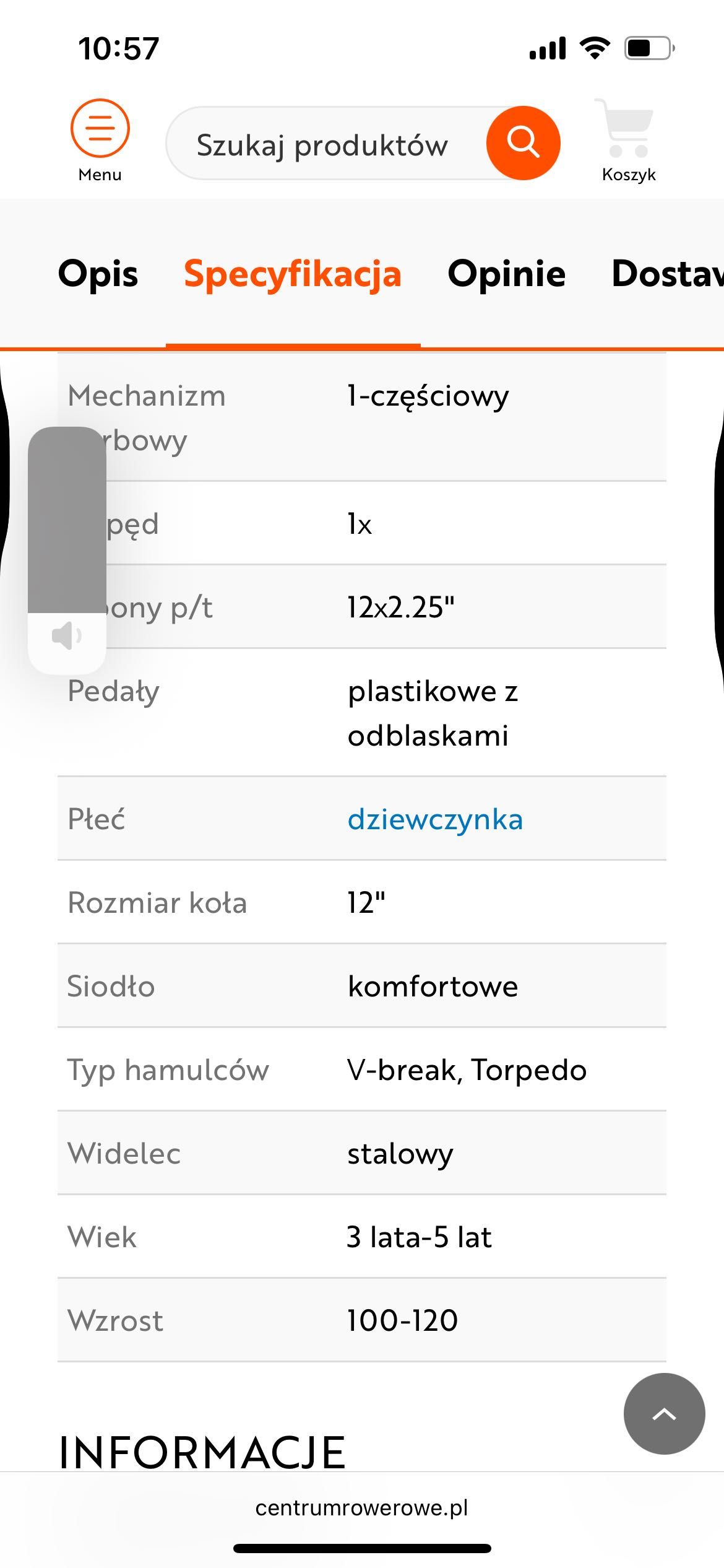 Rower dla dziecka Unity Polka 12” wiek 3-5 lat